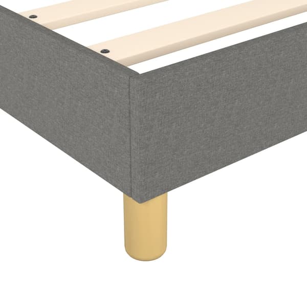 Boxspring-sängram mörkgrå 180x200 cm tyg
