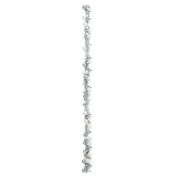 Julkulagirland Vit och Silver 186 cm Polystyren