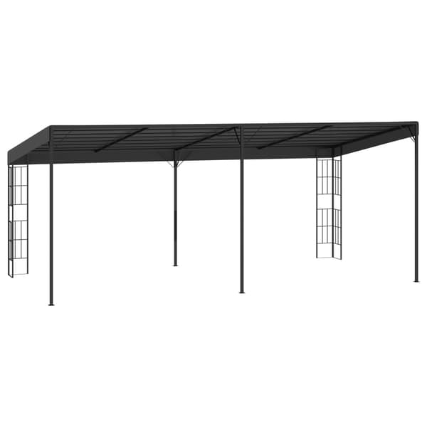 Väggmonterad paviljong 3x6 m antracit tyg