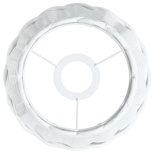 Taklampskärm vit Ø20x15 cm korgmaterial