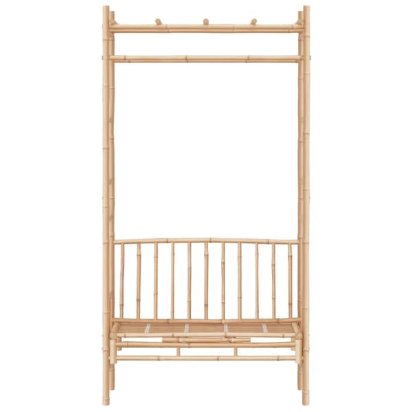 Trädgårdsbänk med pergola 116 cm bambu
