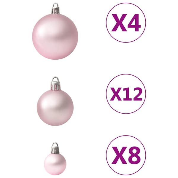 Julgranskulor 100 st rosa
