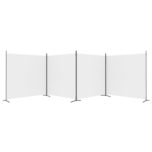 Rumsavdelare 4 paneler vit 698x180 cm tyg