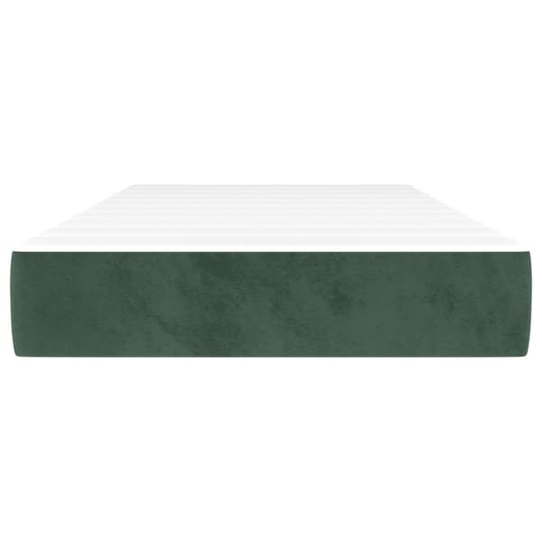 Pocketresårmadrass medium mörkgrön 80x200x20 cm sammet