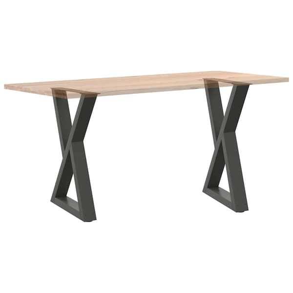 Matbordsben 2 st antracit 60x(72-73,3) cm stål