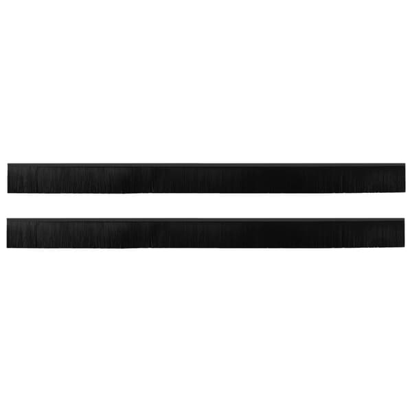 Självhäftande dörrborstlist 2 pcs Svart 100 cm