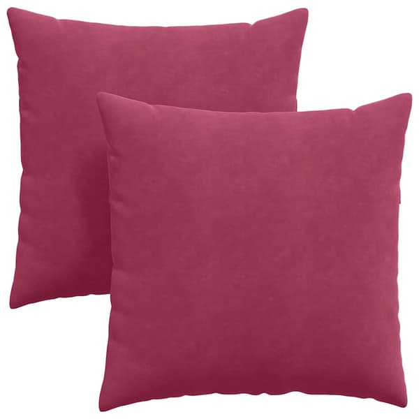 Sofakuddar 2 pcs Vinröd 80 x 80 cm Kordread tyg