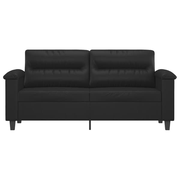 2-sitssoffa svart 140 cm konstläder