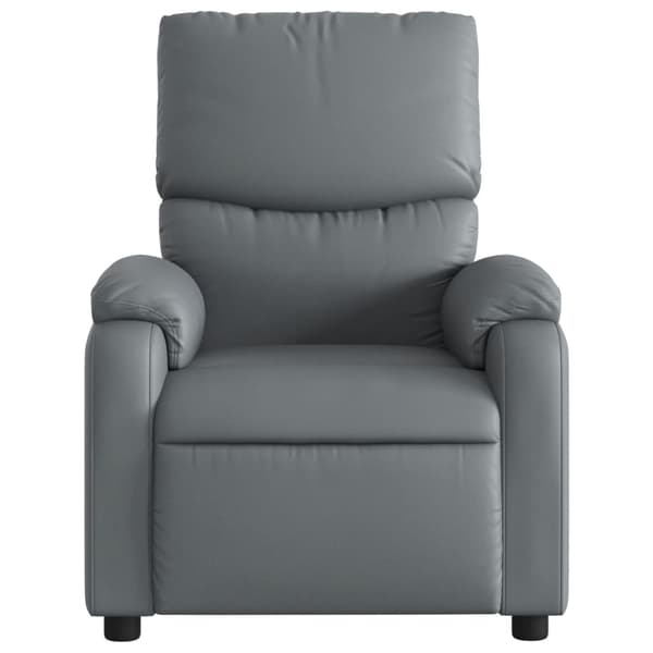 Reclinerfåtölj grå konstläder