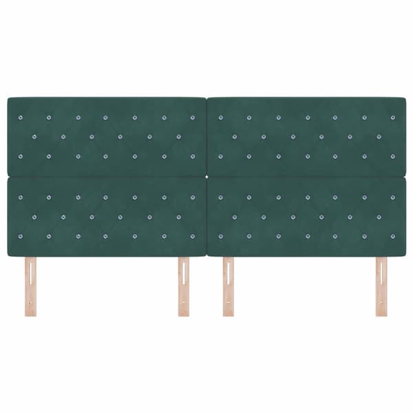 Huvudgavel Mörkgrön 200 cm Sammet