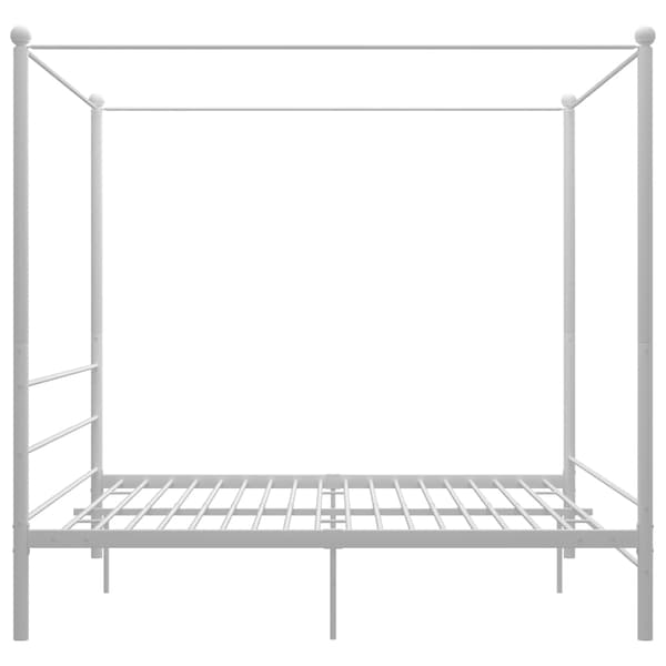 Himmelsäng vit metall 200x200 cm