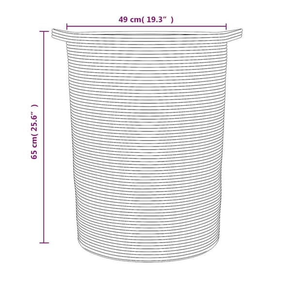 Förvaringskorg brun och vit Ø49x65 cm bomull