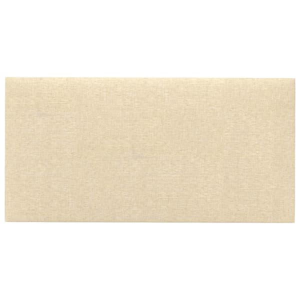 Väggsänggavel 12 pcs 60 x 30 cm Kräm tyg