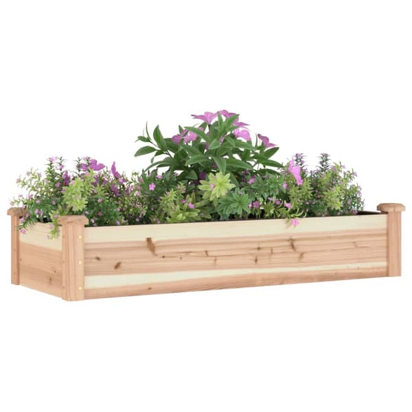 Odlingslåda med foder 120x45x25 cm massivt granträ
