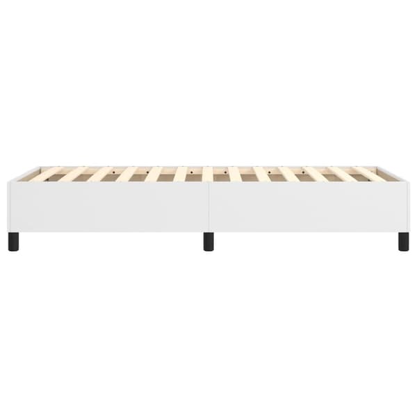 Boxspring-sängram vit 80x200 cm konstläder
