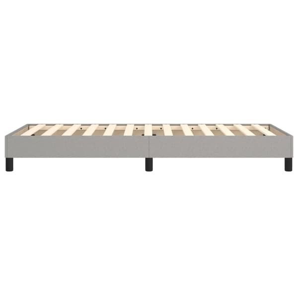 Boxspring-sängram ljusgrå 90x190 cm tyg