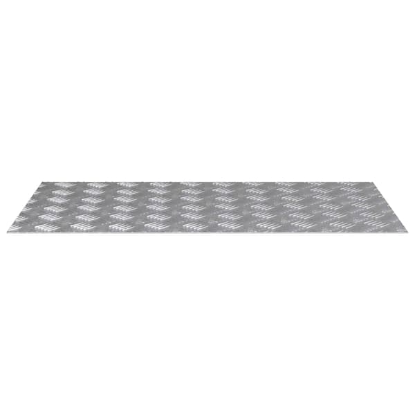 Trappsteg Rektangulär 4 pcs Silver 90 x 50 cm Aluminium