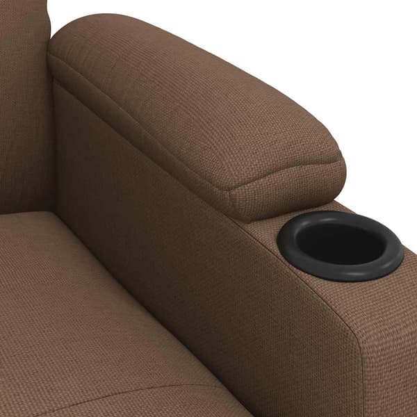 Reclinerfåtölj brun tyg