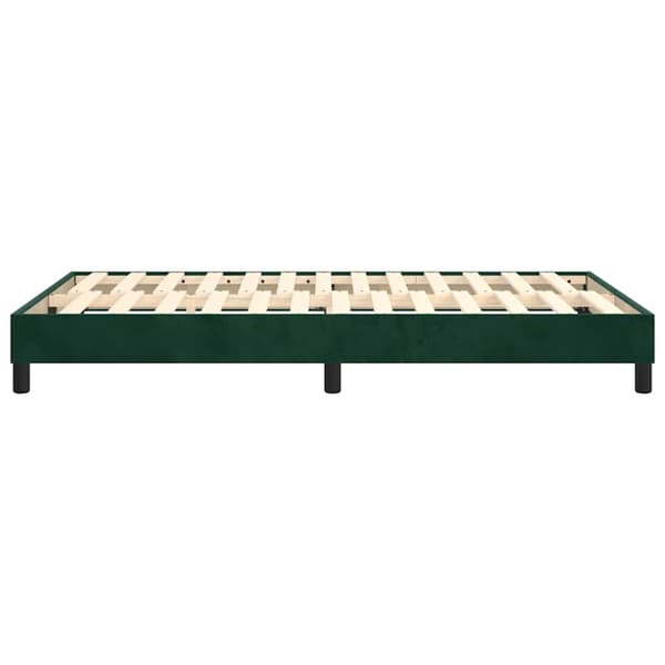 Boxspring-sängram mörkgrön 120x200 cm sammet