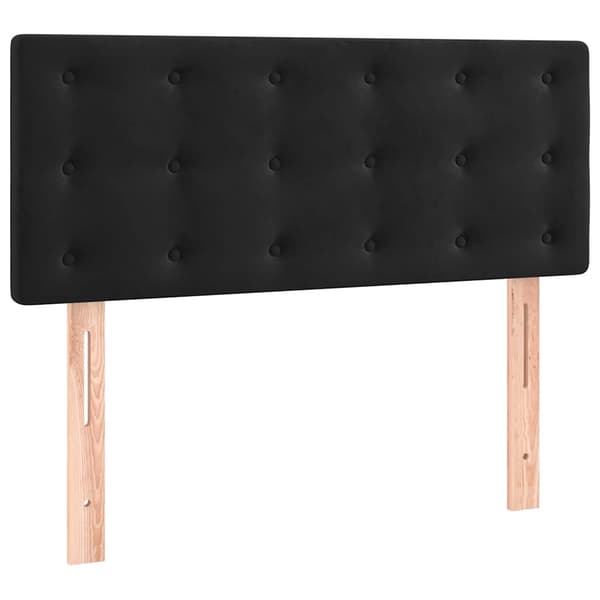 Sänggavel svart 100 x 5 x 78/88 cm sammet