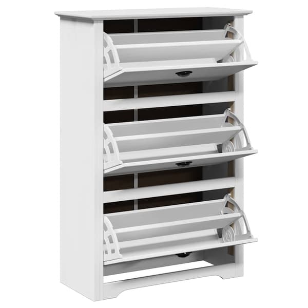 Skohylla BODO vit 80x35x118 cm