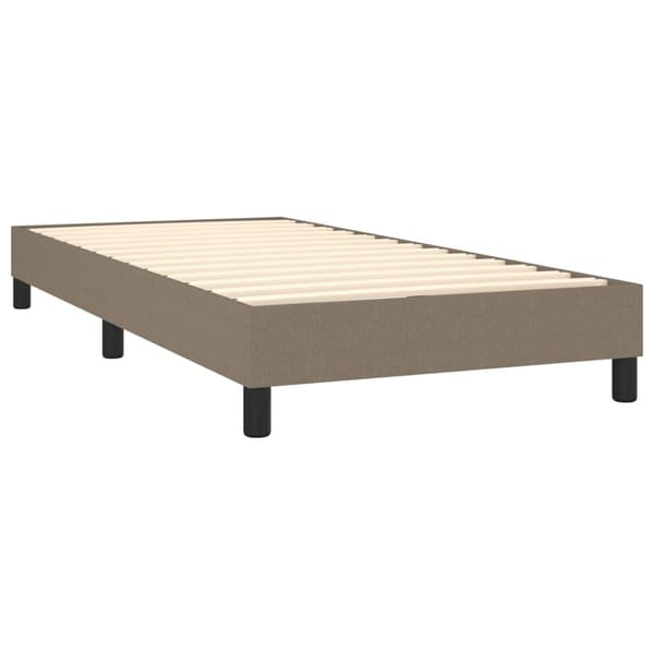 Boxspring-sängram Taupe 80x200cm tyg