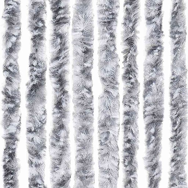 Insektsdraperi vit och grå 56x200 cm chenille