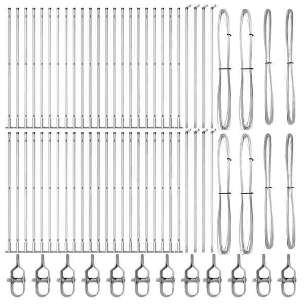 Stängselstolpe 52 pcs Grå 3,2 x 3,2 x 150 cm