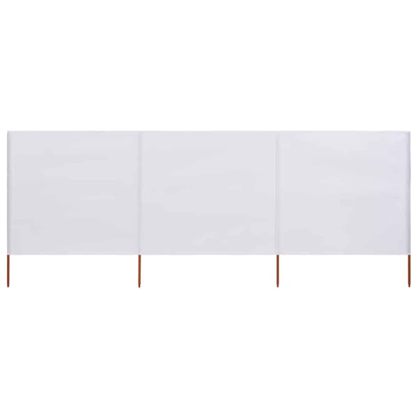 Vindskydd 3 paneler tyg 400x80 cm sandvit