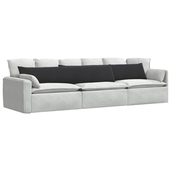 Sofakuddar 2 st Svart 200 x 40 cm Kordread tyg