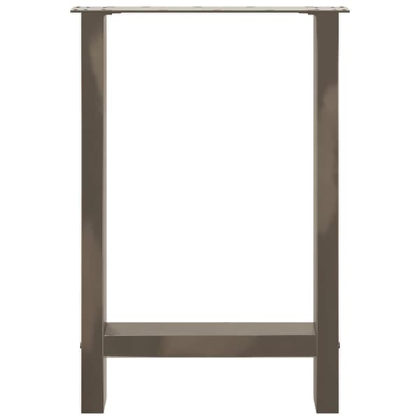 Matbordsben naturstål 2 st 50x(72-73) cm stål