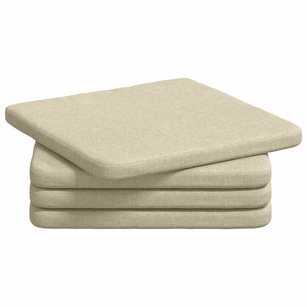 Sittkuddar 4 pcs Kräm 40 x 40 x 3 cm tyg