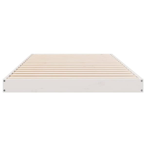 Sängram Vit 80 x 220 cm Massiv furu