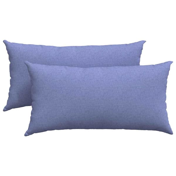 Sofakuddar 2 pcs Jeansblå 80 x 40 cm tyg