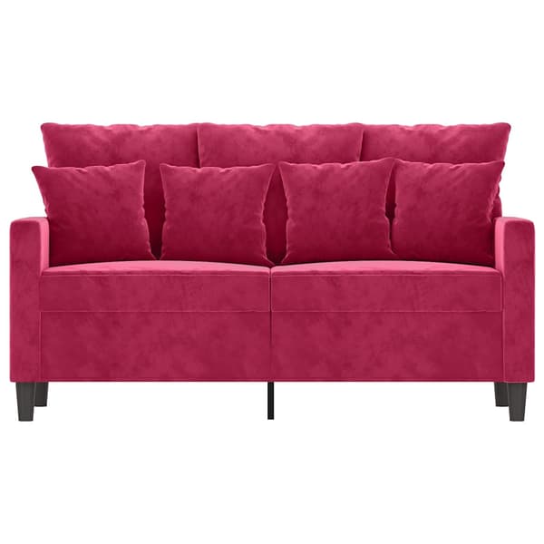 2-sitssoffa vinröd 120 cm sammet
