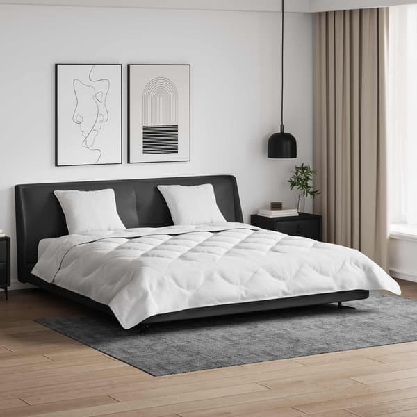 Duntäcke med kudde 3 pcs Vit Mikrofiber