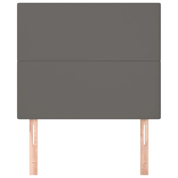 Sänggavel grå 100x5x118/128 cm konstläder