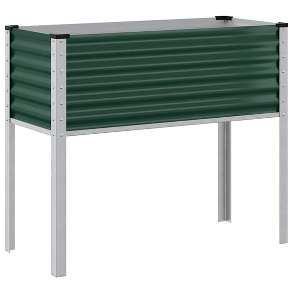 Trädgårdskruka grön 100x45x90 cm stål