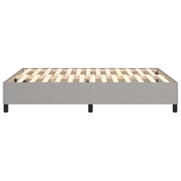 Boxspring-sängram ljusgrå 140x190 cm tyg