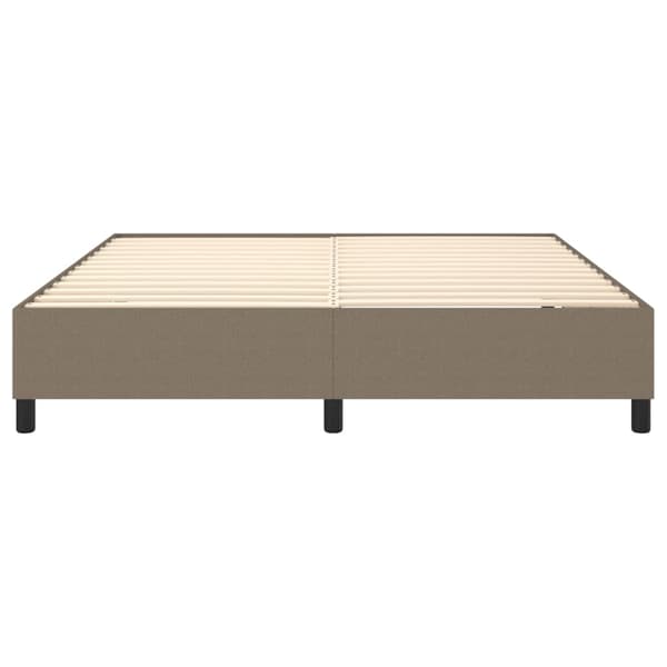 Boxspring-sängram taupe 160x200 cm tyg