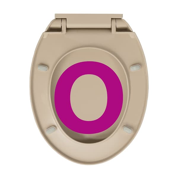 Toalettsits mjuk stängning beige oval
