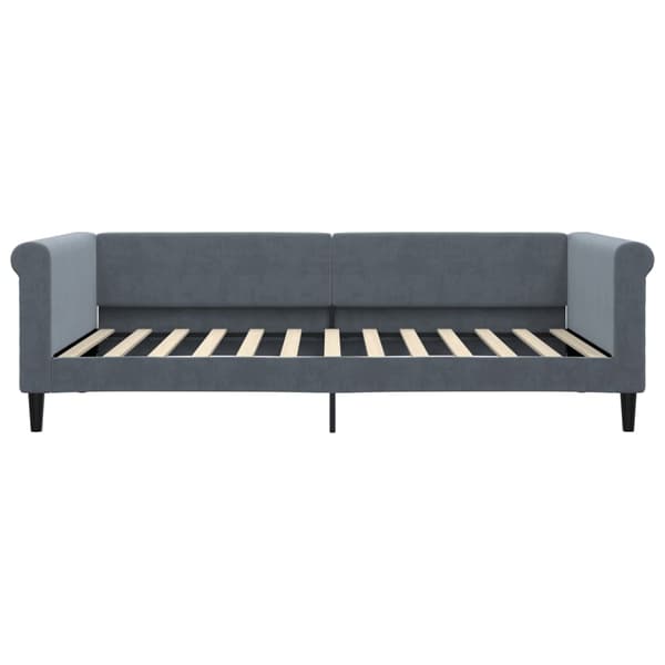 Dagbädd utdragbar mörkgrå 100x200 cm sammet