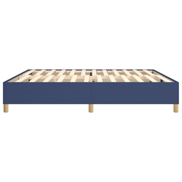 Boxspring-sängram blå 200x200 cm tyg