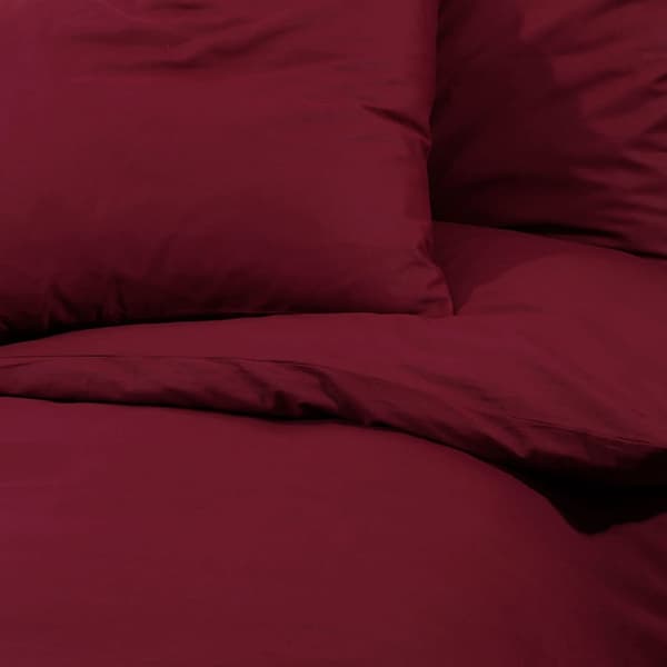 Bäddset vinröd 240x220 cm bomull