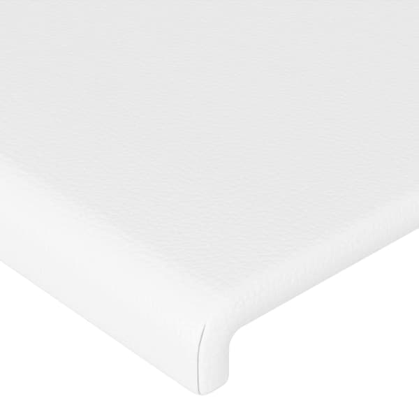 Sänggavel LED vit 160x5x118/128 cm sammet