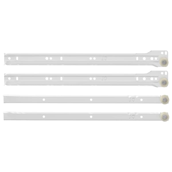 Lådräls 12 pcs Vit 350 mm Stål
