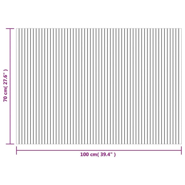 Matta rektangulär ljus naturlig 70x100 cm bambu