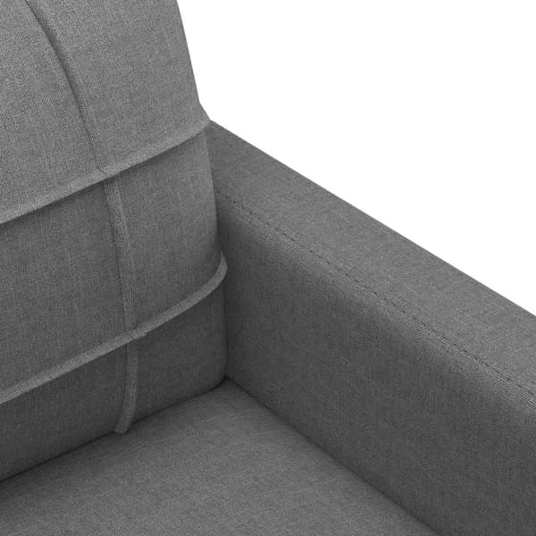 Soffa 2-sits mörkgrå 120 cm tyg