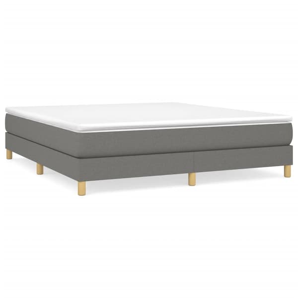 Boxspring-sängram mörkgrå 160x200 cm tyg