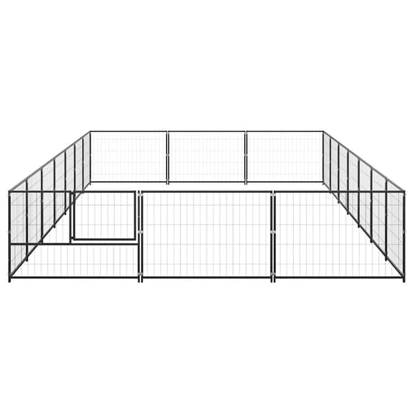Hundgård svart 21 m² stål